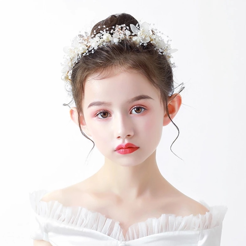 Băng Đô Hoa Đính Ngọc Trai 2 Kiểu Cho Cô Dâu/Phù Dâu Làm Đạo Cụ Chụp Ảnh