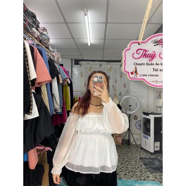 Áo bẹt vai tơ ống Bigsize Thuỳ Trangg 60-80kg