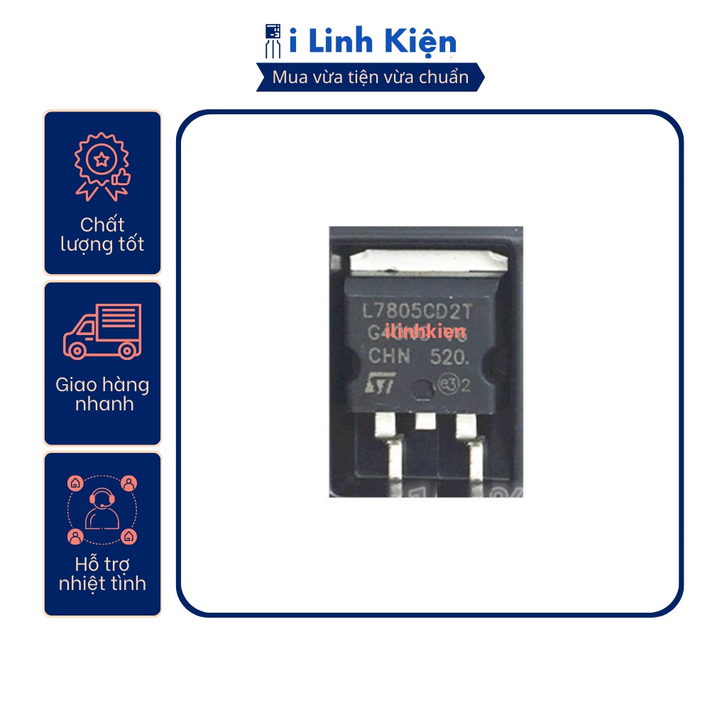 L7805CD2T IC ổn áp 5V 1A TO-263 chính hãng ST