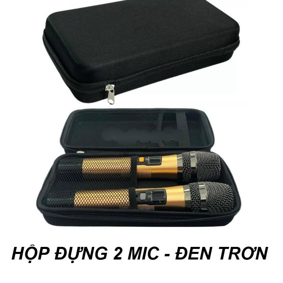 HỘP ĐỰNG 2 MIC ĐEN TRƠN