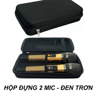 Hộp đựng 2 mic đen trơn