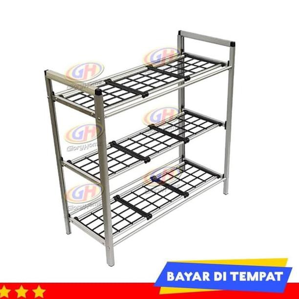 Kệ Để Giày Dép 3 Tầng Bằng Nhôm Tiện Dụng