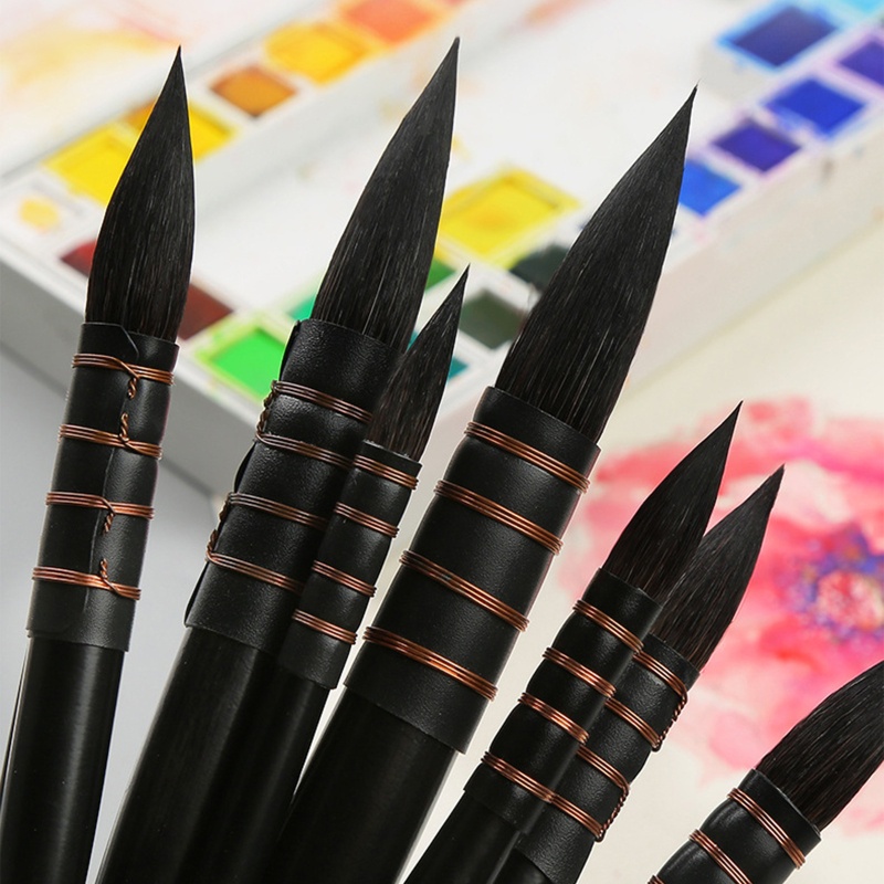 Cọ Vẽ Tranh Màu Nước Acrylic Thấm Hút Tốt Tiện Dụng