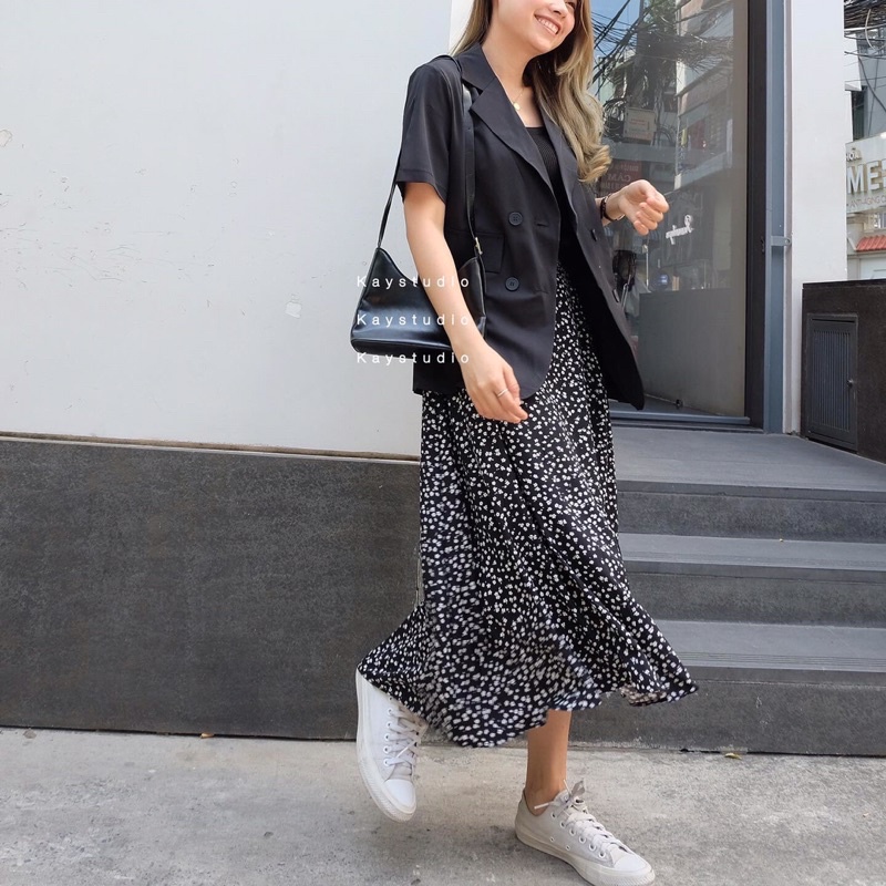 [KAYSTUDIO] ÁO BLAZER ĐEN TAY NGẮN - BDTN | BigBuy360 - bigbuy360.vn