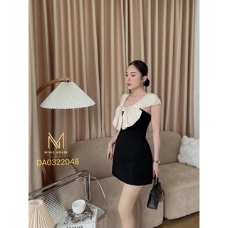[ HA ANH THU ] Đầm 2s Phối Nơ Dáng Ngắn