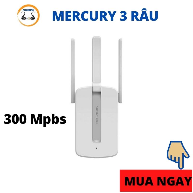 Bộ kích sóng Wifi Mercurry Loại 3 râu tốc độ 300 Mpbs kèm ảnh hướng dẫn sử dụng