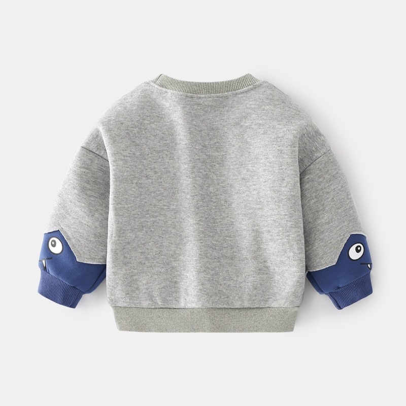 Áo nỉ bông bé trai WAPYPY áo dài tay chất nỉ lót lông cho bé