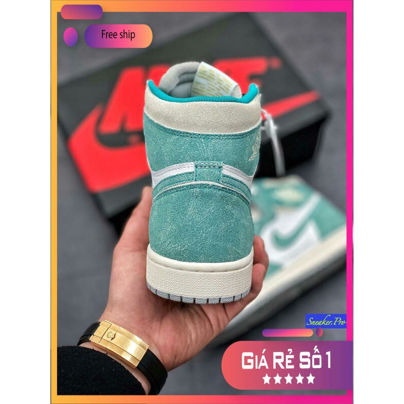 (FREESHIP+HỘP+QUÀ) Giày thể thao AIR JORDAN 1 Retro High Turbo Green xanh ngọc nhạt siêu đẹp cho nam và nữ siêu đẹp | BigBuy360 - bigbuy360.vn