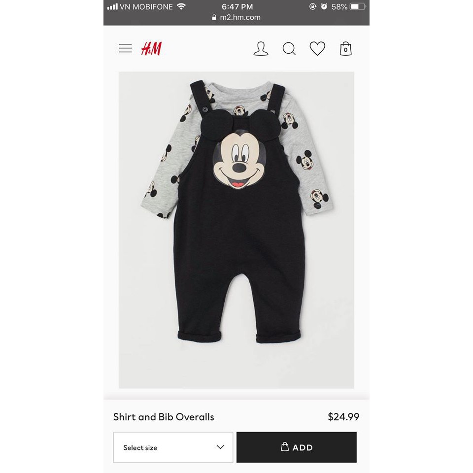 Set yếm Mickey HM