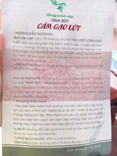 Tinh bột cám gạo lứt