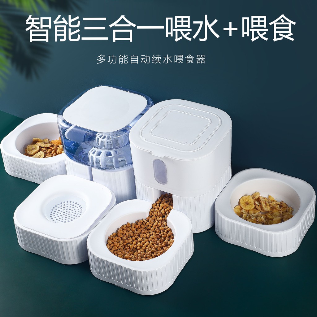 mẫu mới năm 2021℡♘❀Cat Bowl Nước uống tự động Bảo vệ Cổ tử cung Sâm sống Bát Bữa ăn Pet Nuffbur