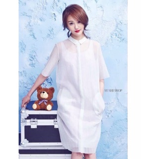 SALE SỐC-  Đầm suông sơ mi siêu xinh