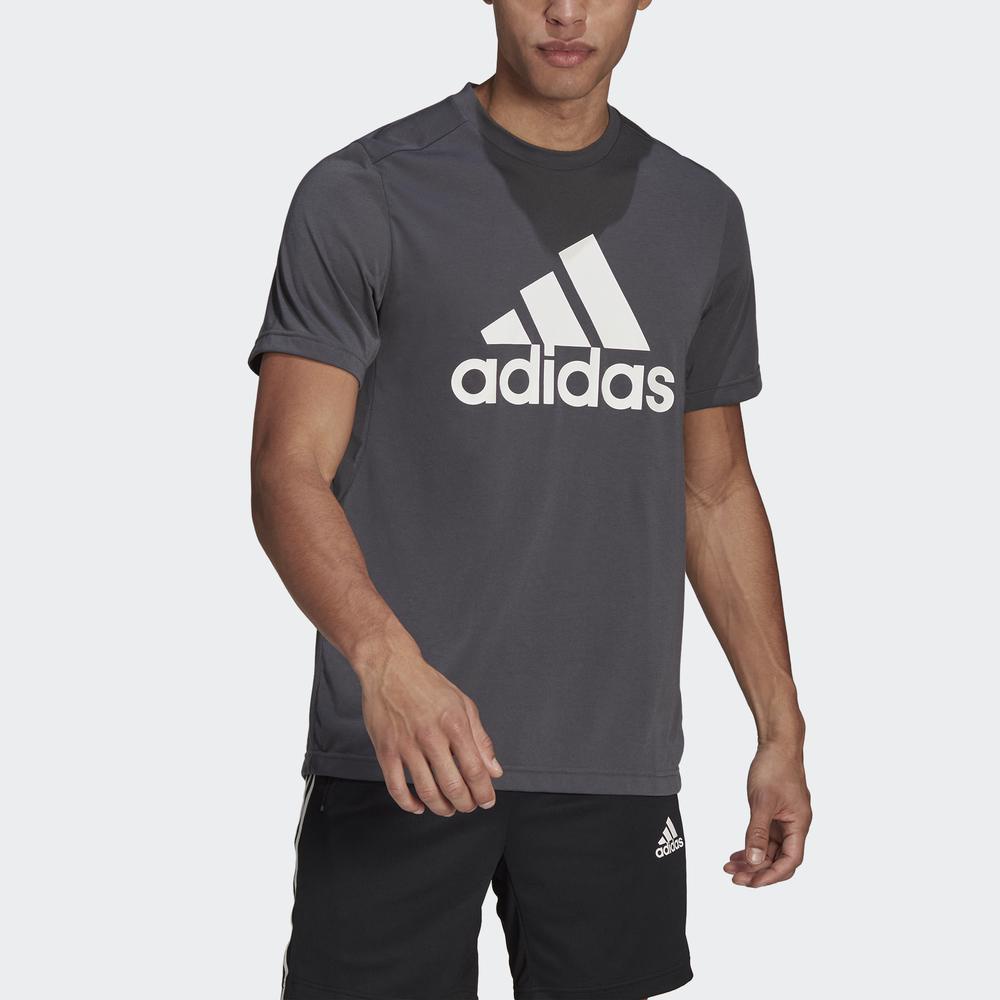 Áo Tee adidas TRAINING Nam AEROREADY Designed 2 Move Feelready Sport Logo Tee Màu xám GT3113