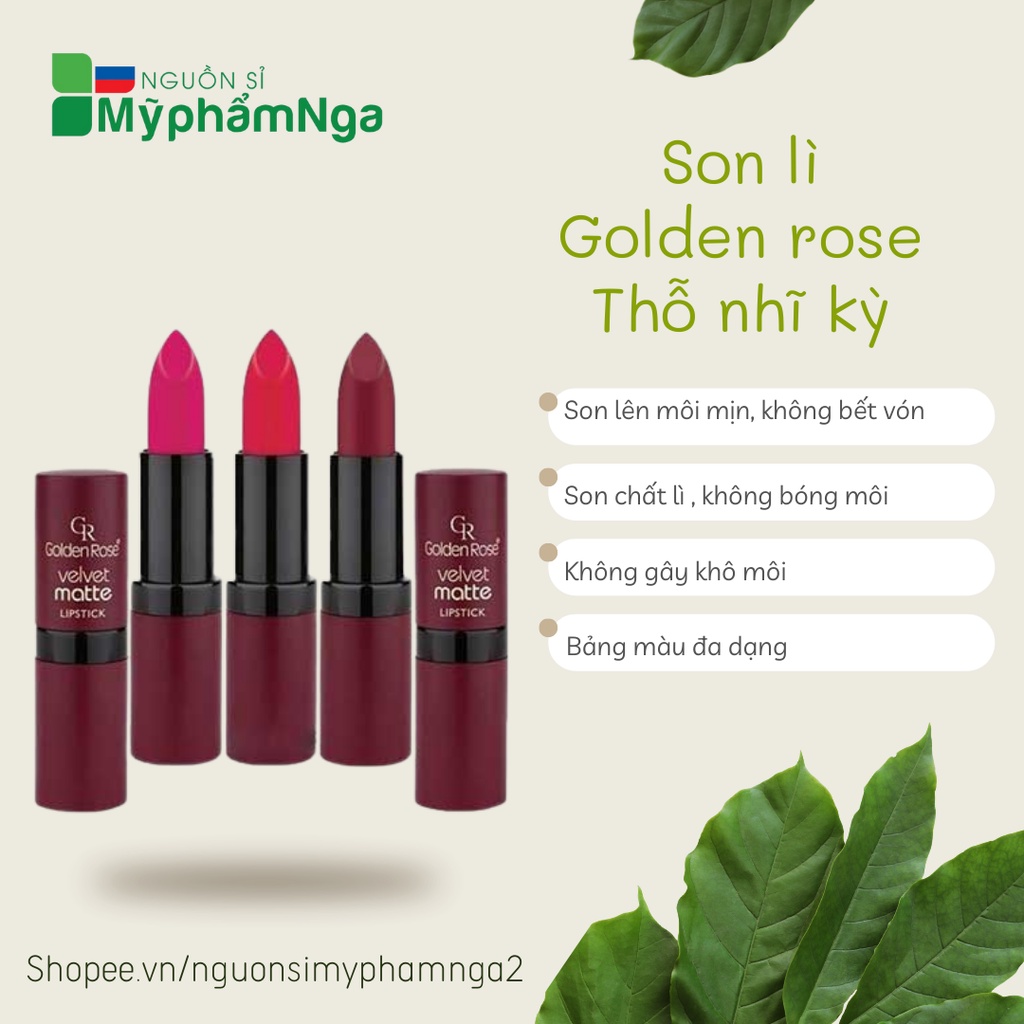 Son Golden rose velvet matte - Son lì Thỗ nhĩ kỳ - Rất nhiều màu tuỳ chọn