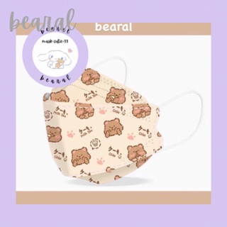 Khẩu trang kf94 gấu nâu