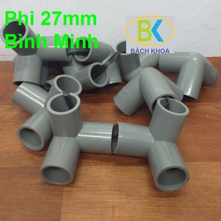 (Mua nhiều giá tốt) Co góc 3 hướng phi 27mm Bình Minh