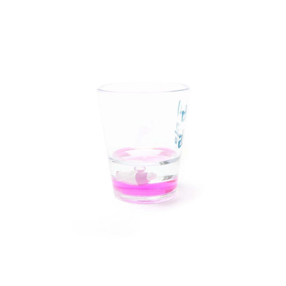 Ly Uống Rượu Soju ARTBOX Hàn Quốc Thủy Tinh Họa Tiết Gấu Bắc Cực Màu Tím Dưới Đáy