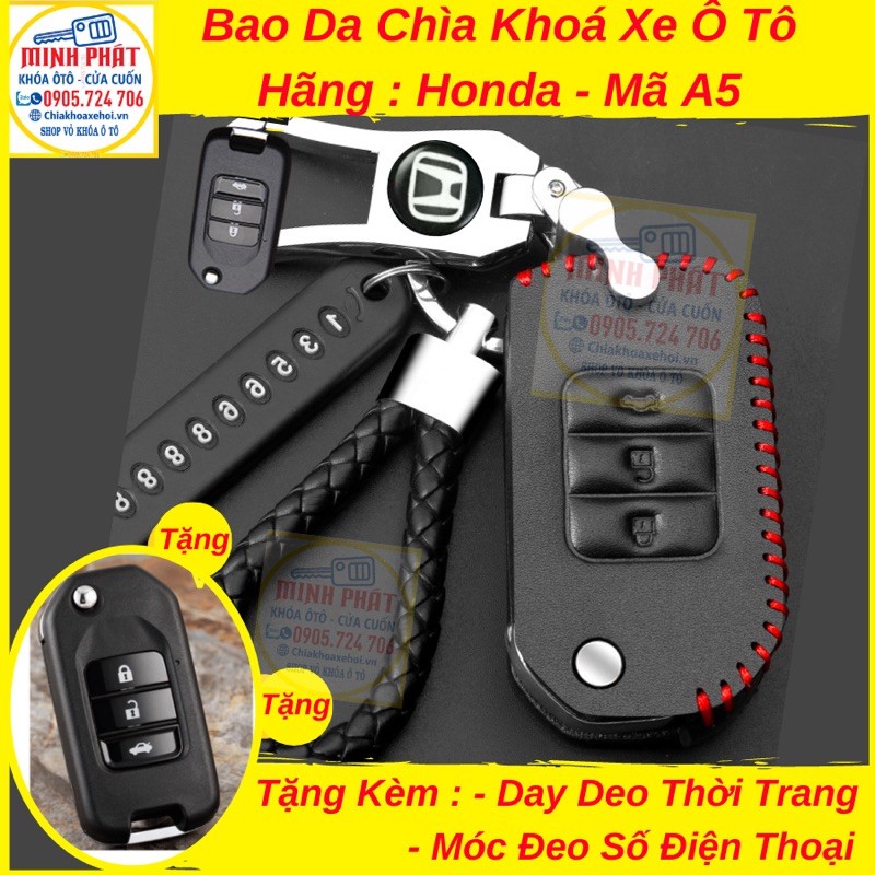 Bao Da Chìa Khóa Ô Tô Honda City, Brio, Jazz