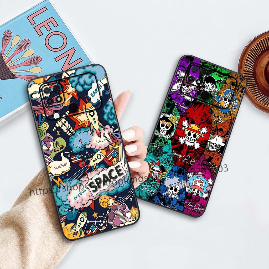 Ốp lưng Xiaomi Poco C40 in hình thương hiệu thời trang đa sắc cá tính.