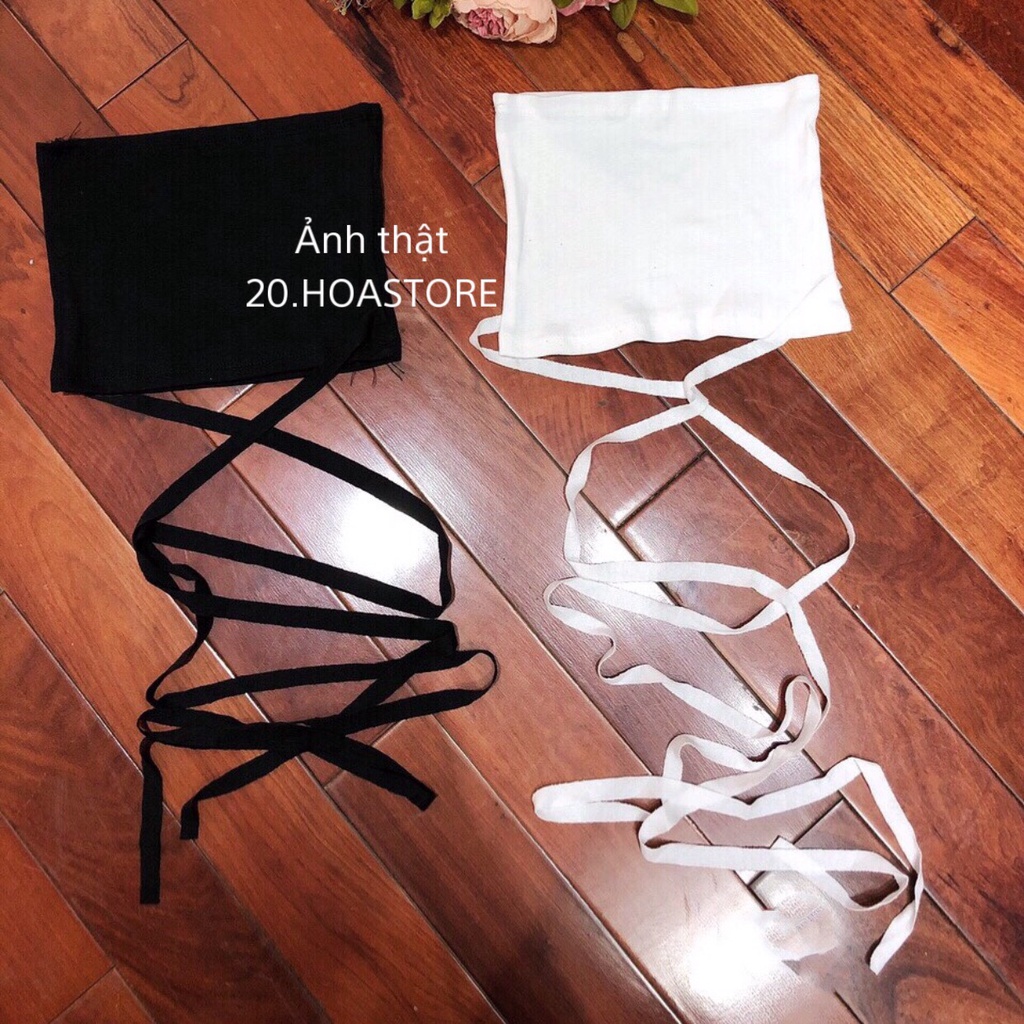 Áo Ống Buộc Dây Eo Mix Nhiều Kiểu Trắng Đen - Áo Quây Dây Cổ Buộc Sexy Body