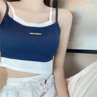 AOWEINISI hai lớp áo vest nữ / đồ lót cô gái với miếng đệm ngực