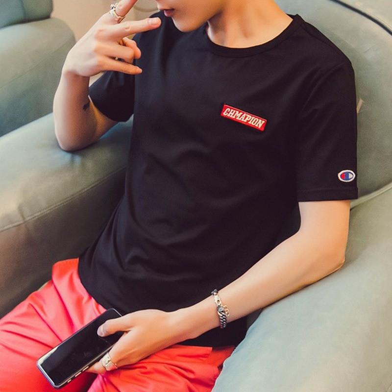 Áo thun ngắn tay thêu chữ cho nam | BigBuy360 - bigbuy360.vn