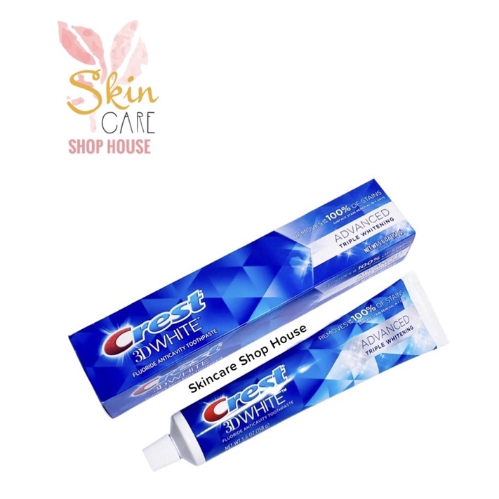 Kem đánh răng Crest 3D White Advanced Whitening 158gram