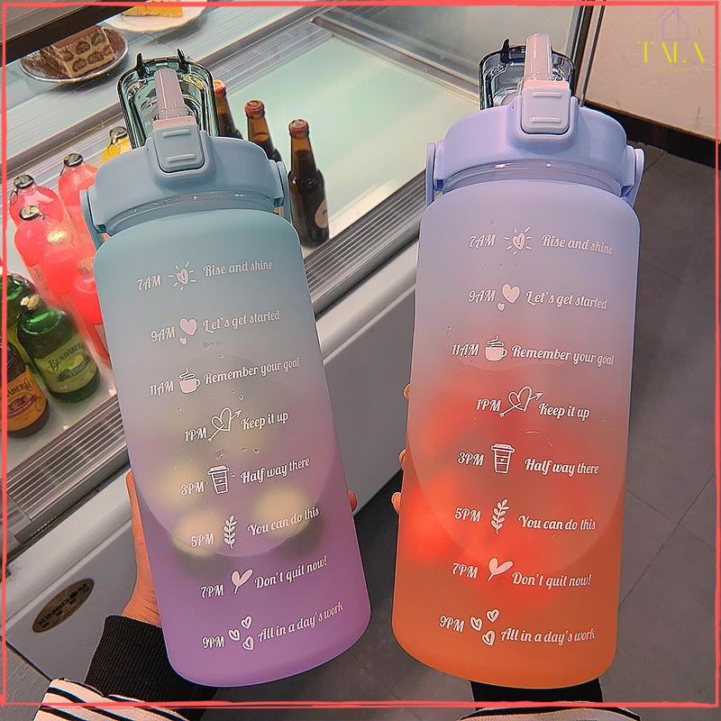 Bình Nước Chia Giờ Nhắc Uống Nước 2 Lít- Bình Nước Siêu Tiện Dụng