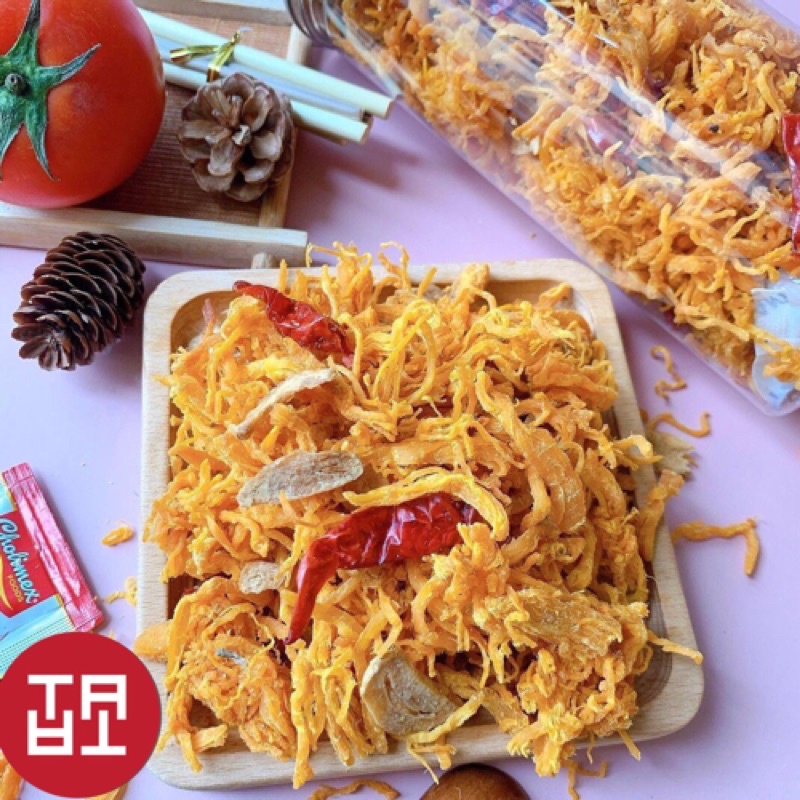 Khô Gà Bơ Tỏi, Khô Gà Hũ 250g, Khô Gà TATA FOOD loại ngon, Đồ ăn vặt hảo hạng