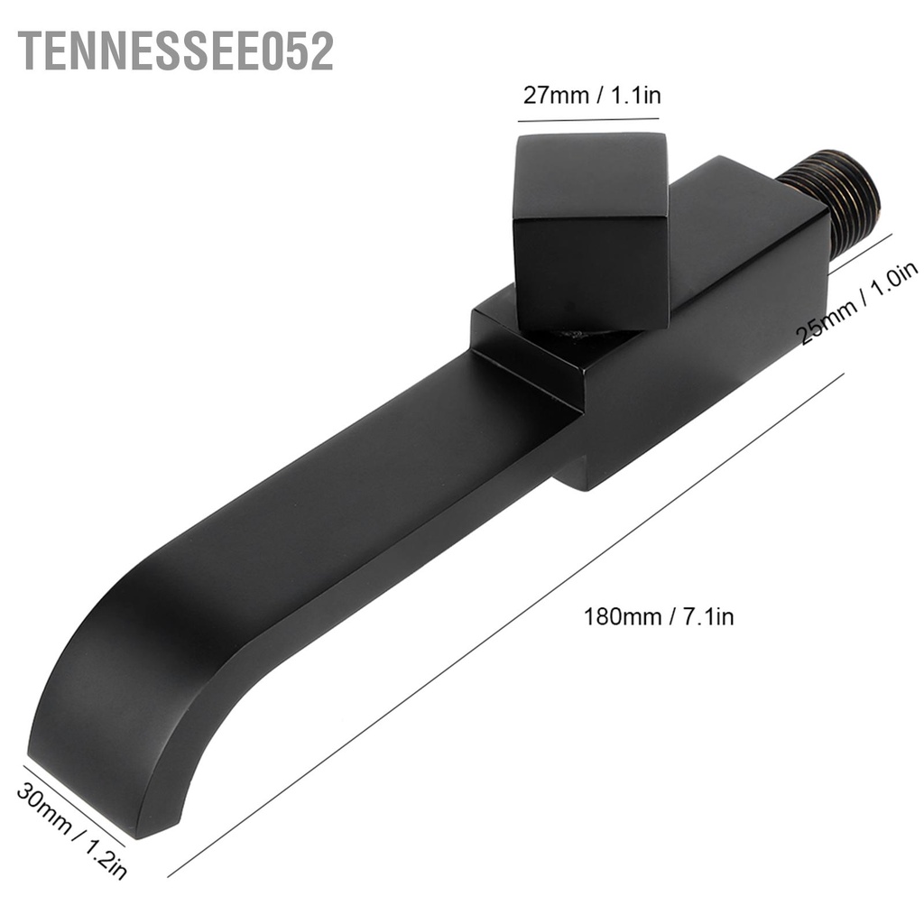 Tennessee052 G1 / 2 Chậu rửa treo tường Vòi nước lạnh Phụ kiện phòng tắm Màu đen mờ