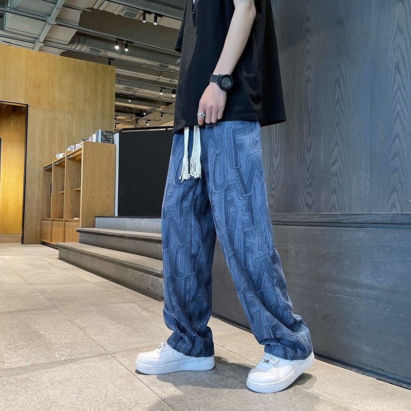 Quần ống rộng Phong Cách Hip Hop Hong Kong Cá Tính Cho Nam