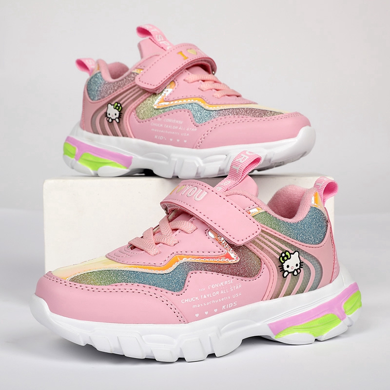 Giày Sneaker thời trang chống trượt hình mèo Hello Kitty cho bé gái