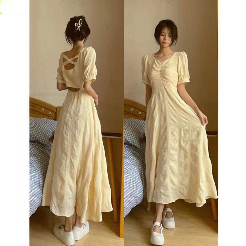 Váy Xoè Tiểu Thư Lưng Đan Dây Chéo Quyến Rũ VX08