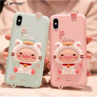 Ốp lưng điện thoại Iphone chính hãng Lofter Oink 7/8,7P/8P, X, 11/11 PRO/11 PROMAX (tặng kèm móc hình mèo)