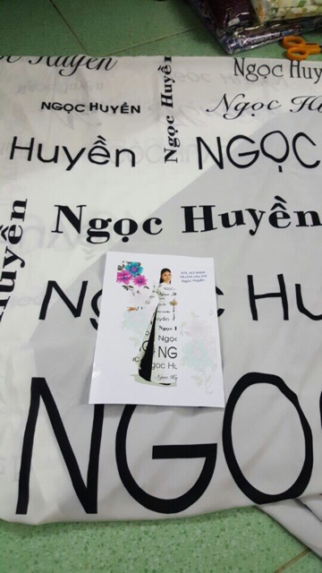 Vải áo dài in chữ Sài Gòn