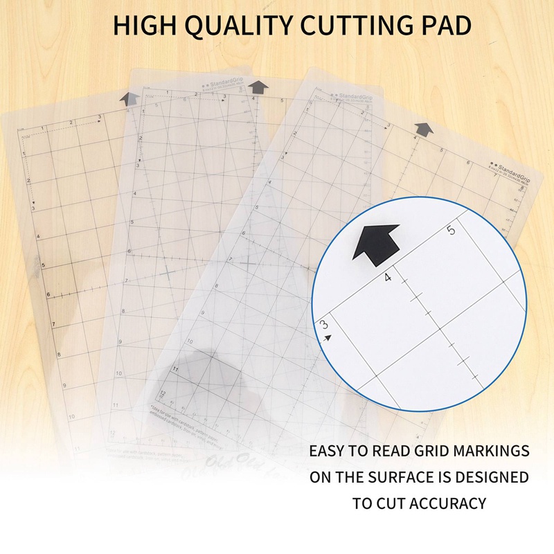 Tấm kết dính cắt thay thế 3 cái với lưới đo 8 x 12 Inch cho Máy vẽ decal khám phá hình bóng Cameo Cricut