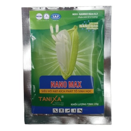 Nano Max Phân bón lá vi lượng siêu vô hạt gói 25gr