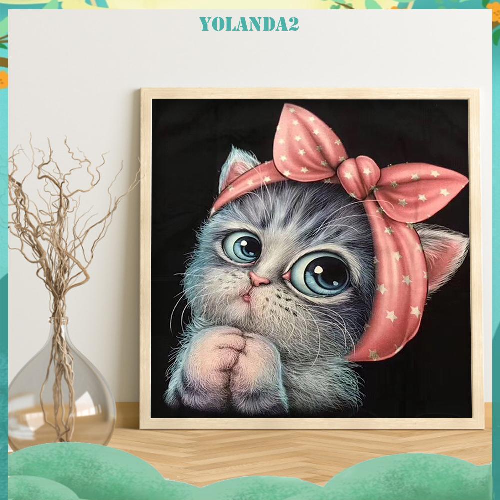 Toàn Bộ Bộ Tranh Thêu Chữ Thập Diy 11ct Hình Mèo Con