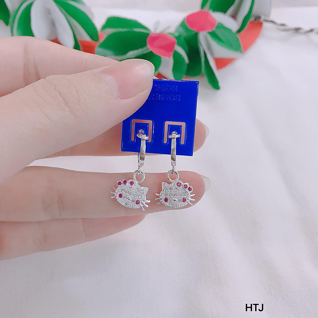 Bộ trang sức bạc mèo hello kitty cho bé