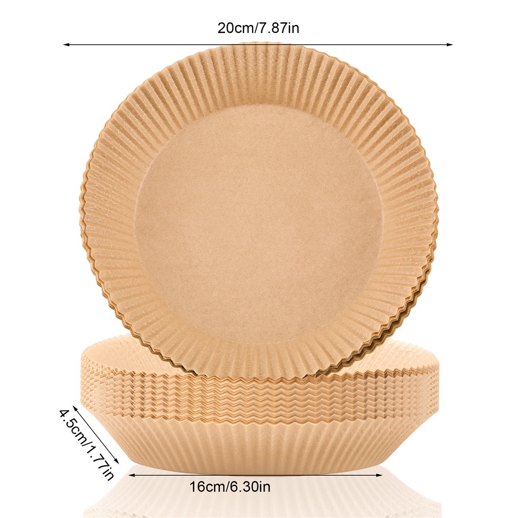 Set 50 miếng lót hấp thụ dầu chịu nhiệt chống dính chống thấm nước cho nồi chiên không dầu