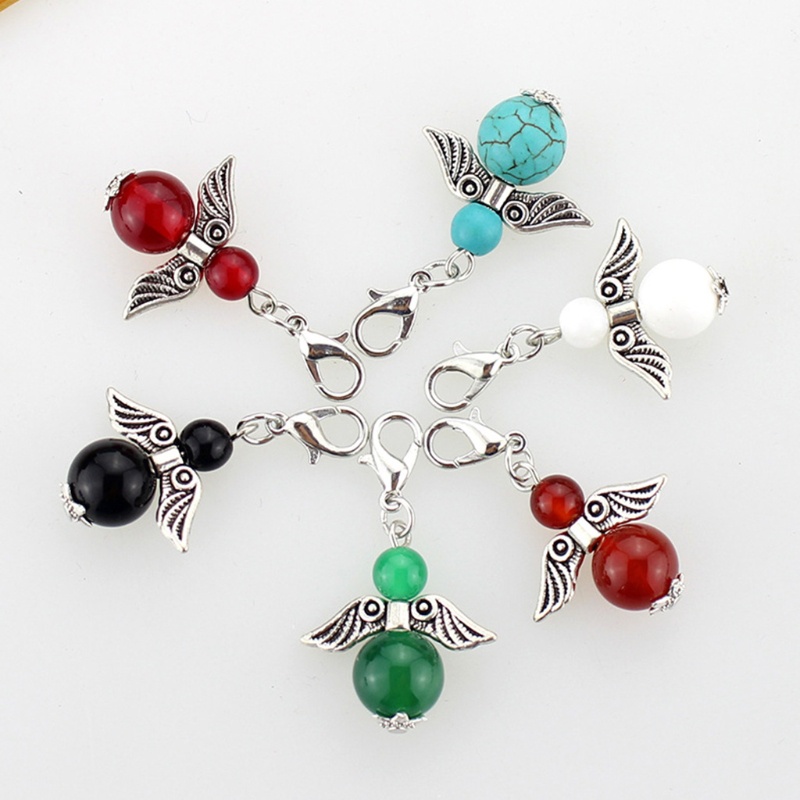 Bộ 50 Hạt Charm Hình Cánh Thiên Thần Bằng Kim Loại Dùng Làm Trang Sức DIY