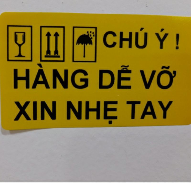 [NowShip] Combo 100 Tem decal Hàng dễ vỡ kích thước 7x4cm