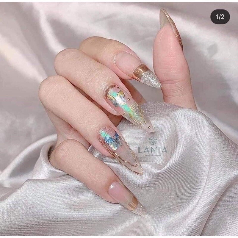 Gel metan nail , gel thay thế vẽ viền tráng gương