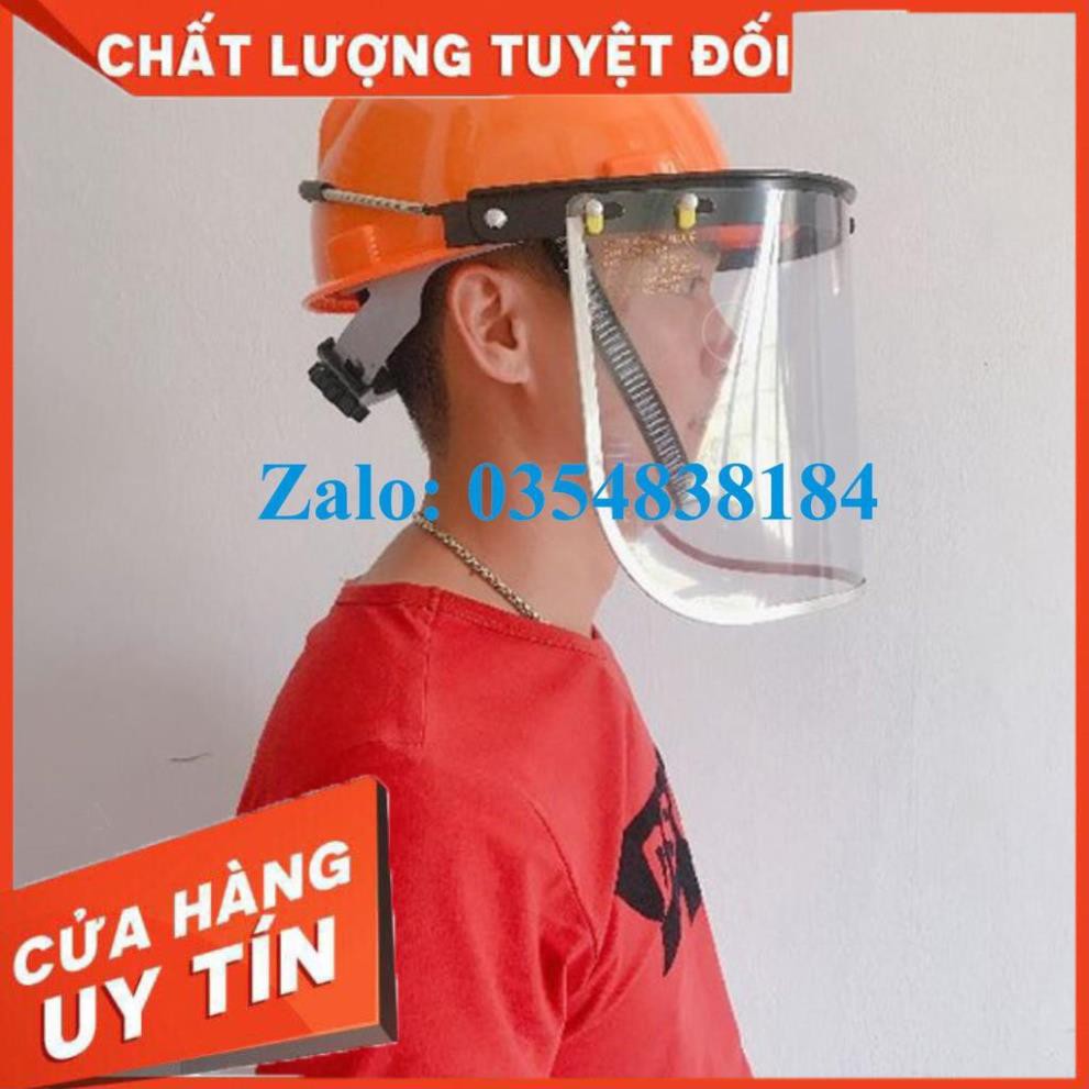 MŨ NÓN BẢO HỘ MẶT KÍNH ĐỂ CẮT CỎ - HÀN - MÀI - CƯA CÂY - XỊT THUỐC - npcl 33