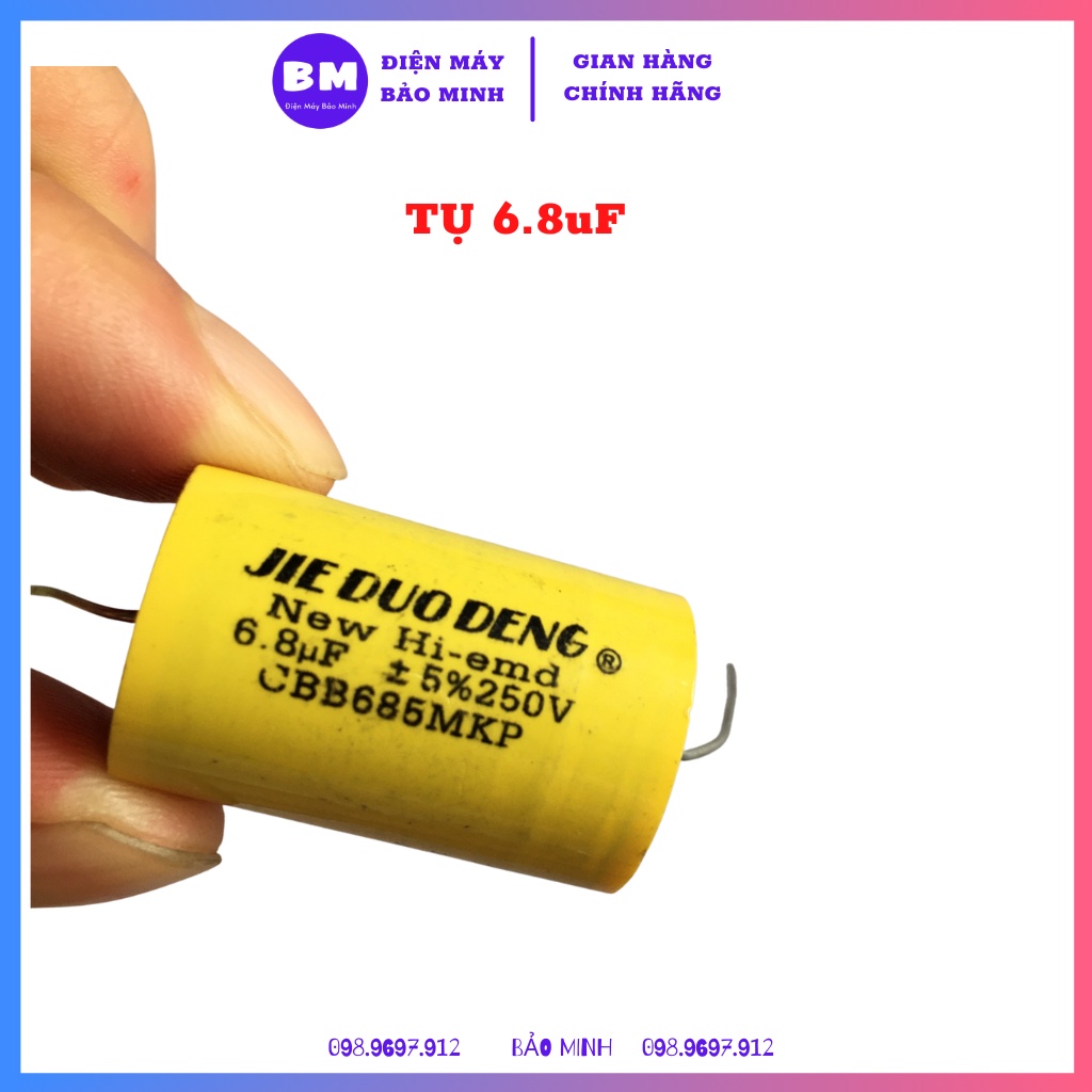 Tụ phân tần loa Trung 6.8uF, 8.2 uF, 10uF, 15uF, 22uF - TỤ LOA TRUNG - TỤ LOA MID - TỤ PHÂN TÂN LOA TRUNG