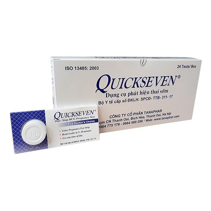 Que thử thai Quickseven – Phát hiện thai sớm - nhanh chóng - đơn giản và chính xác (Bán lẻ - CHE TÊN SẢN PHẨM)