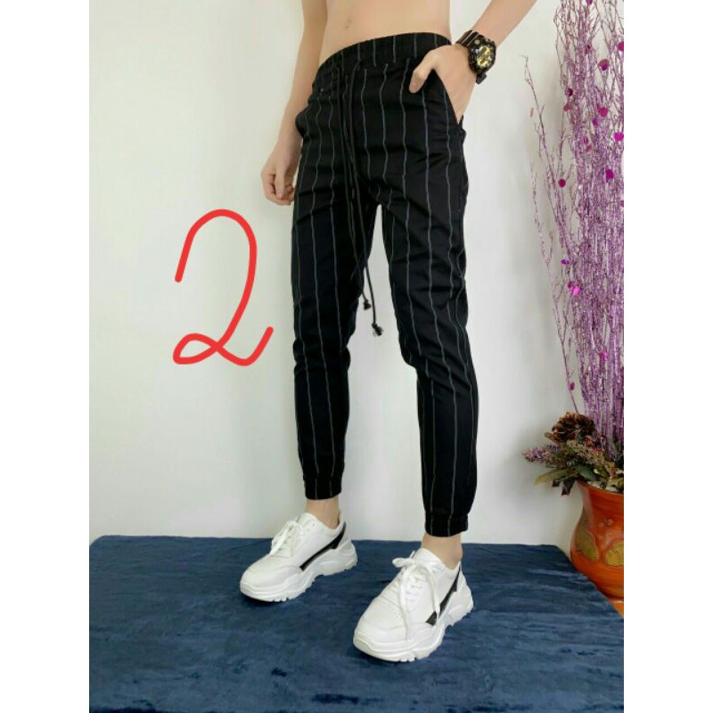 quần jogger kaki sọc