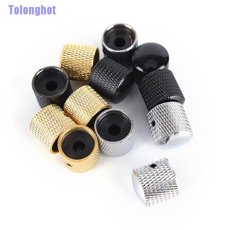 Tolonghot> 4pcs Metal Electric Bass Guitar Volume Tone Control Knobs Dome Knobs +Wrench