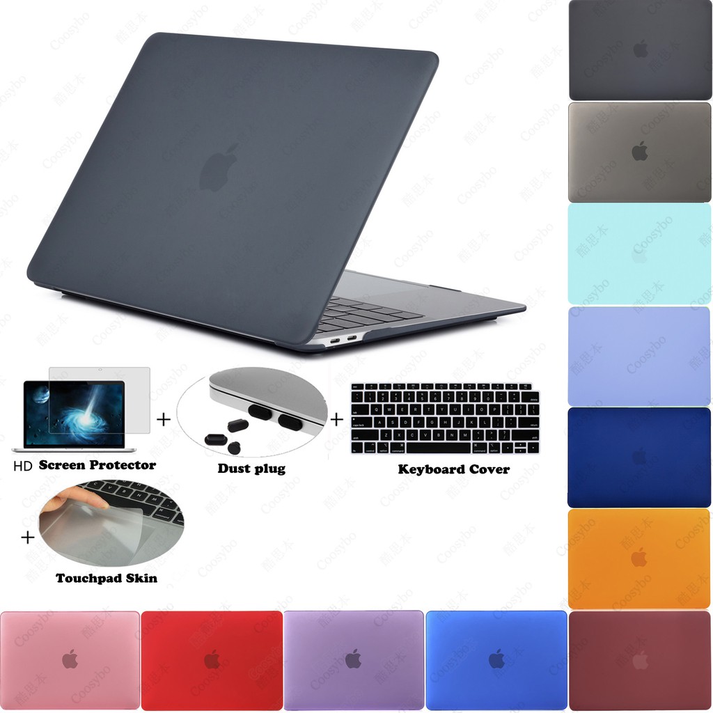 13" Air Pro Case, Matte Cover Keyboard Touchpad Skin Dust port Screen protector Apple 11 12 Macbook A2337 A2338