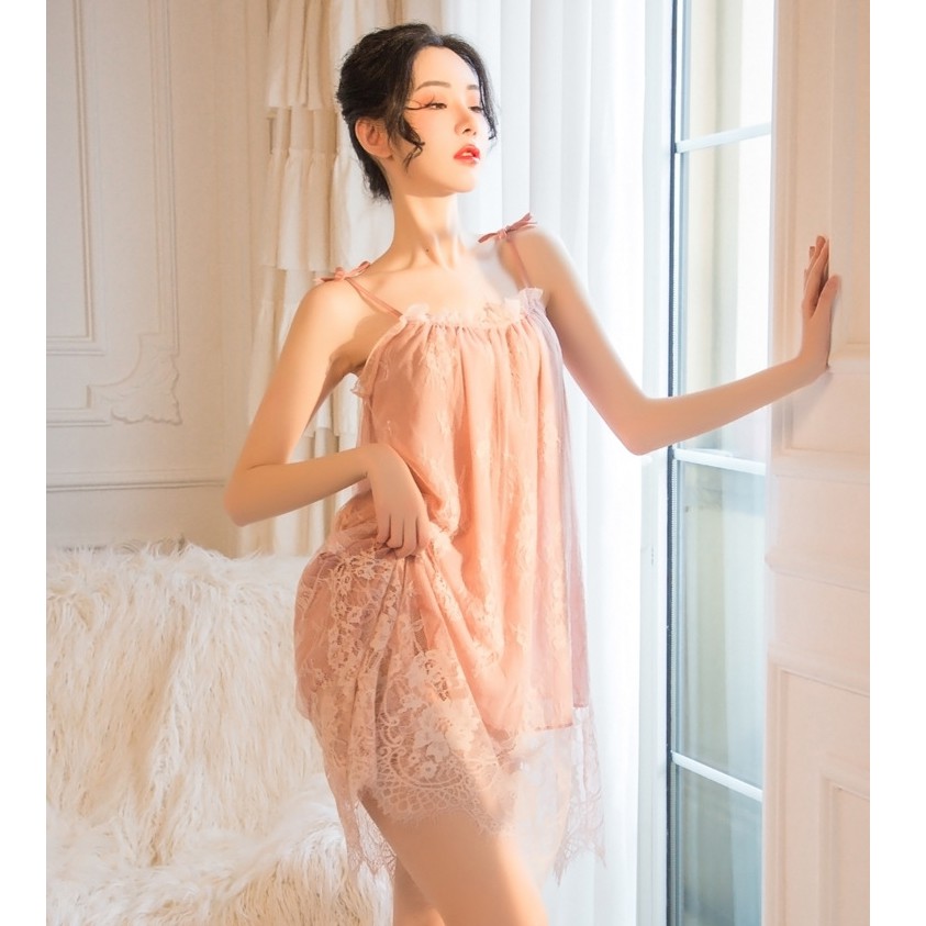 Váy Ngủ Xuyên Thấu B1023 Đầm Công Chúa Voan Ren Cao Cấp Quảng Châu | BigBuy360 - bigbuy360.vn